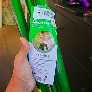 Orbit Brass Impact Sprinkler on tripod